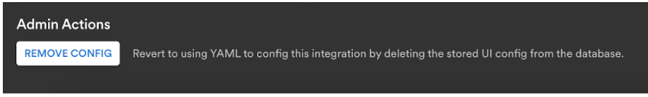 Admin actions button