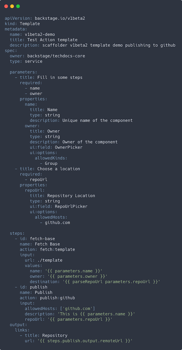 New template syntax with actions