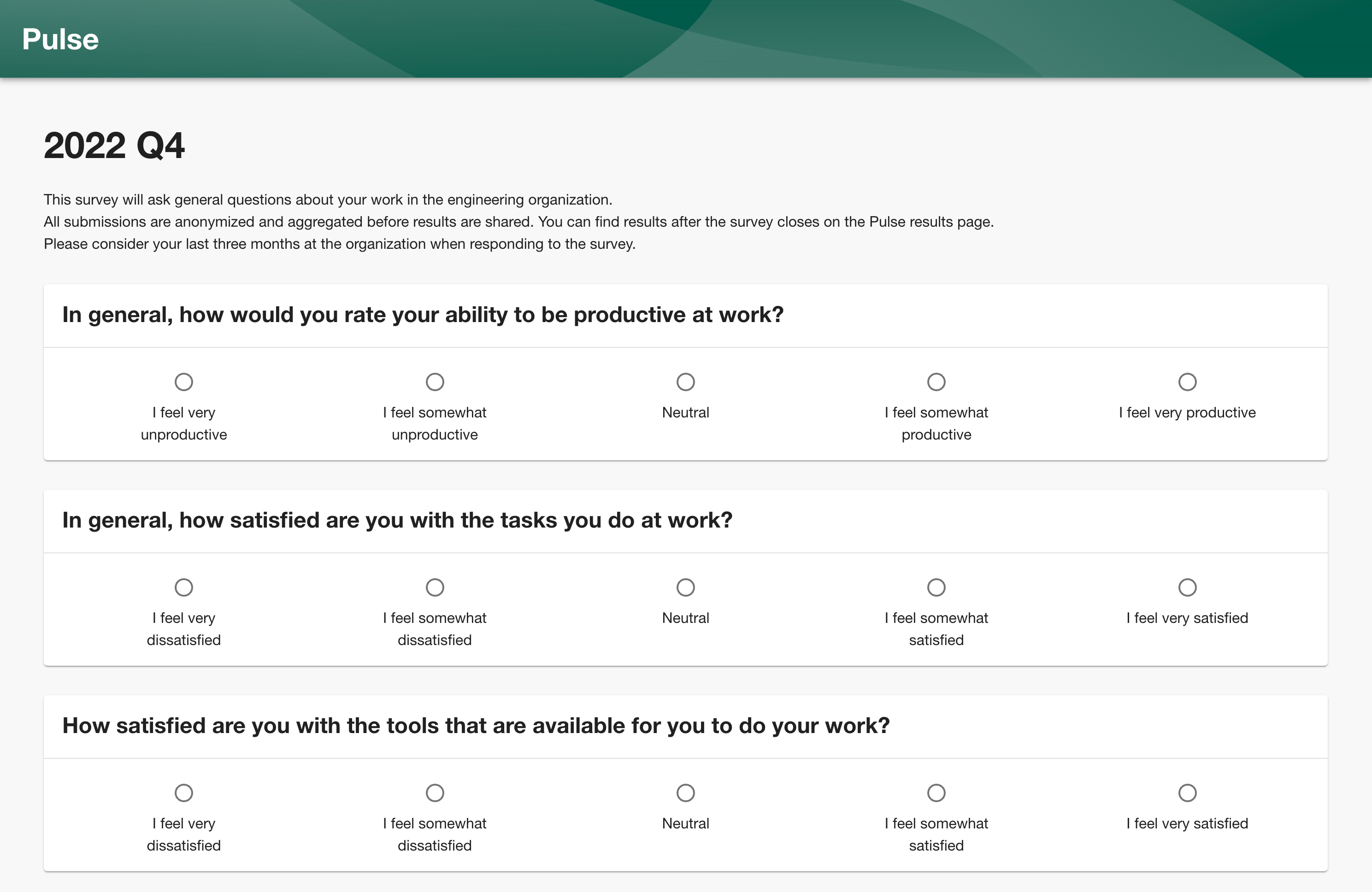 pulse take a survey