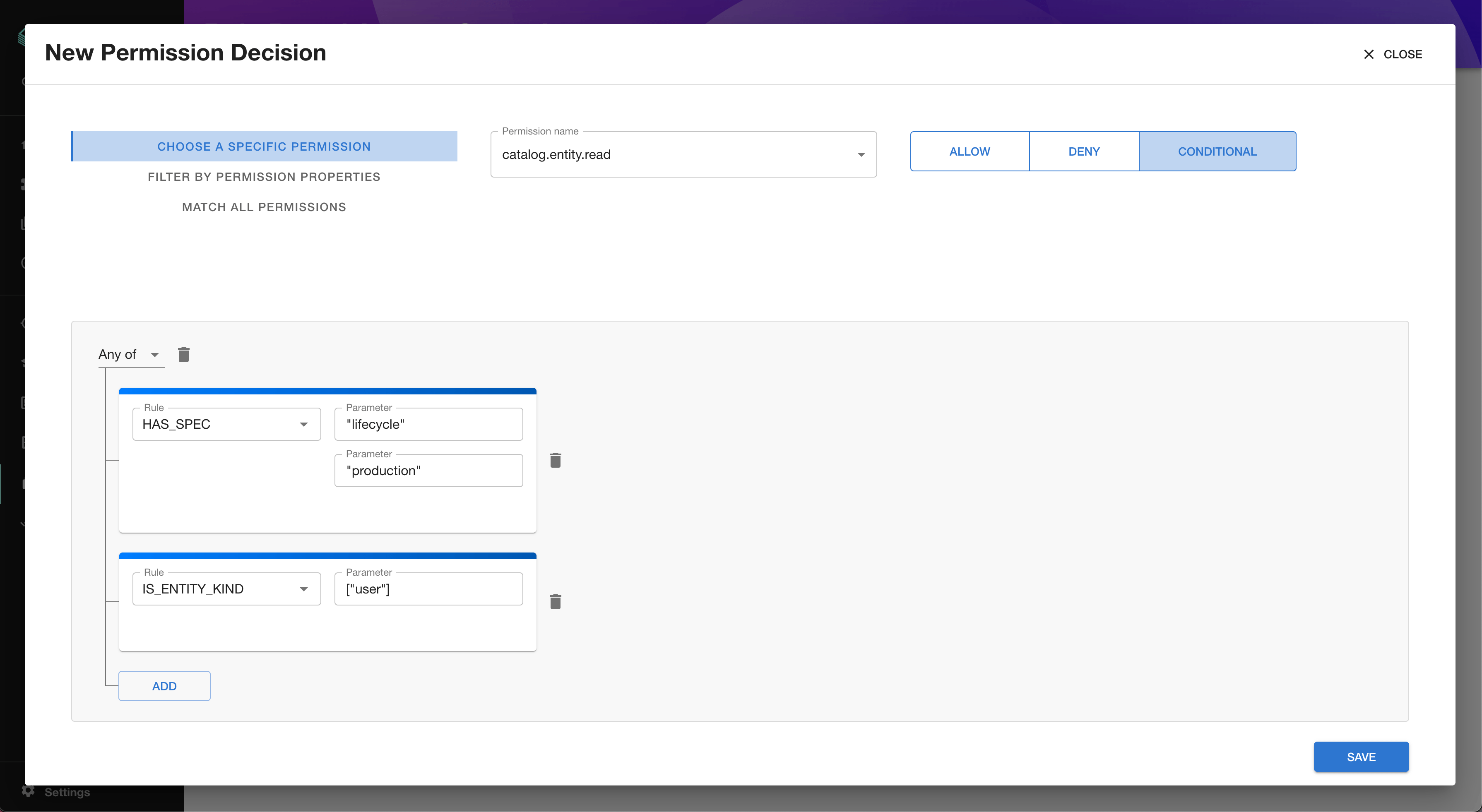 rbac conditional permissions